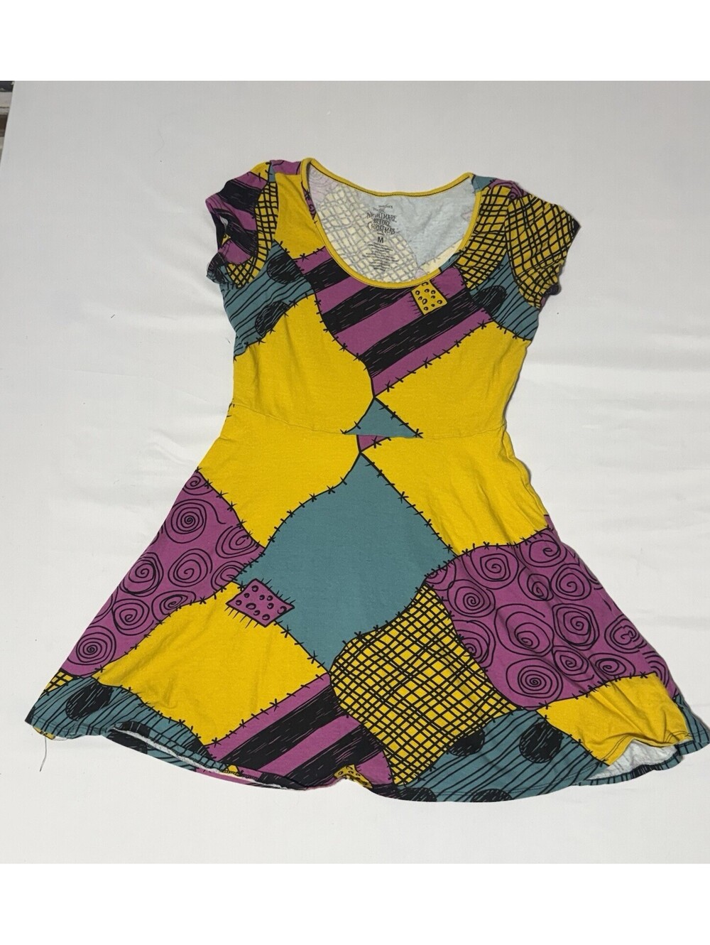 The Nightmare Before Christmas Sally Patchwork Jagged Dress Size Medium